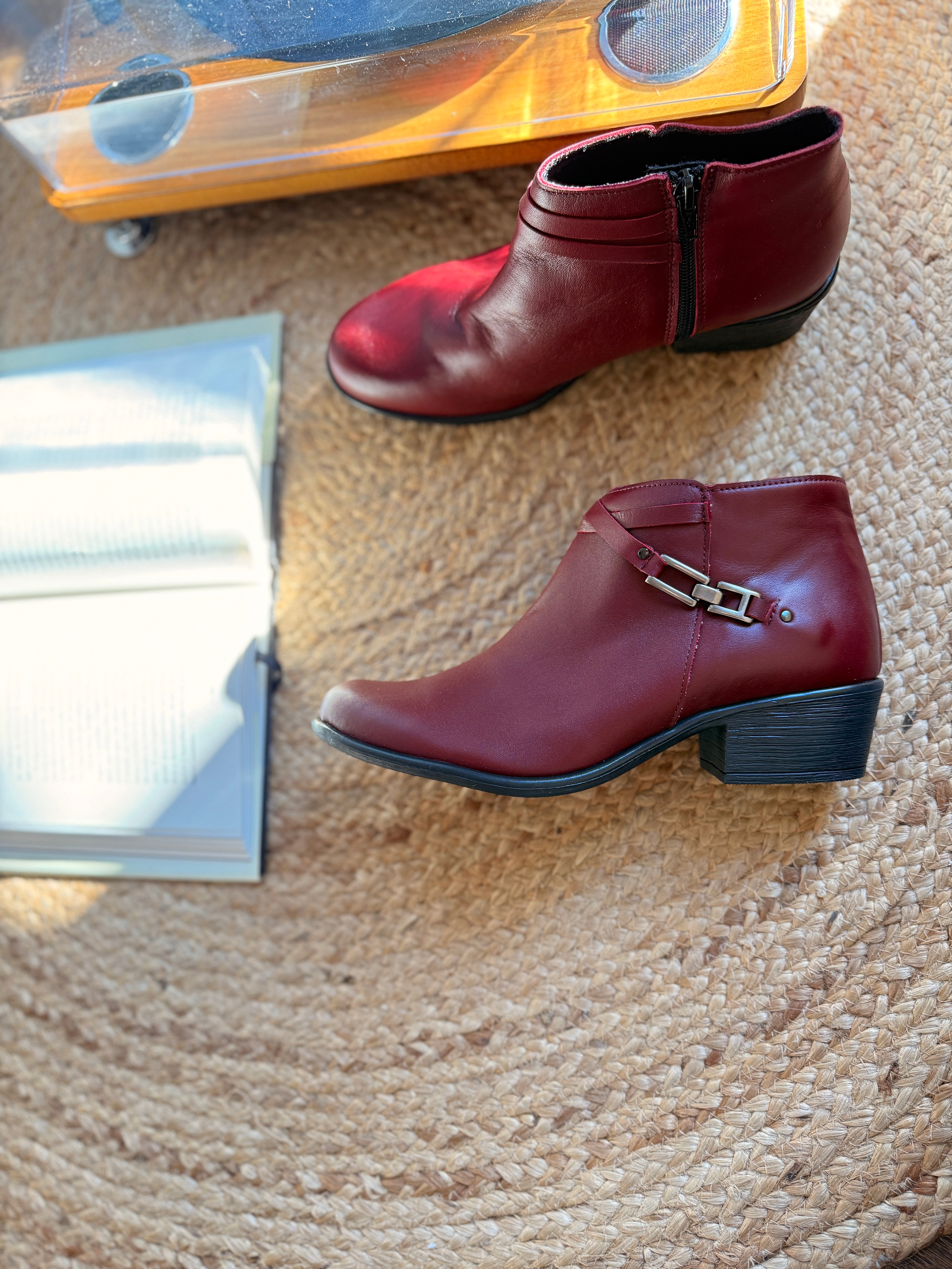 Botines cómodos cuero mujer – la vida rosa - Main Image